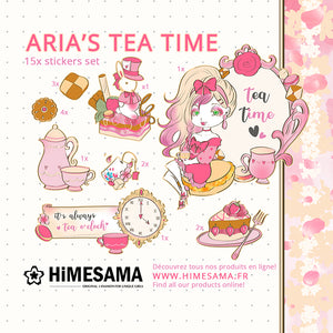 Aria's Tea Time - Lot de 15 stickers