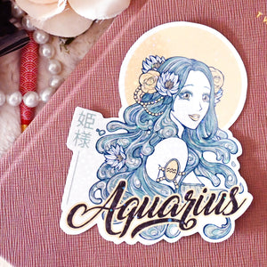 Aquarius Verseau / Stickers XXL signe astrologique