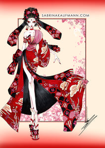Geisha Rouge – A4 Print