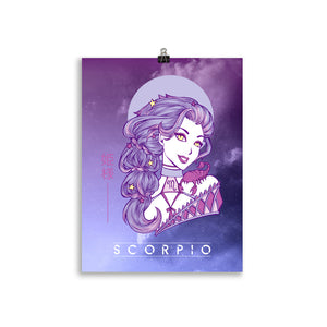 Poster mat signe astrologique scorpion