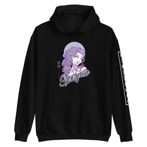 Hoodie noir signe astrologique scorpion