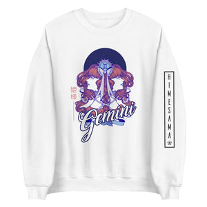 Sweatshirt blanc signe astrologique gémeaux