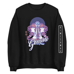 Sweatshirt noir signe astrologique gémeaux