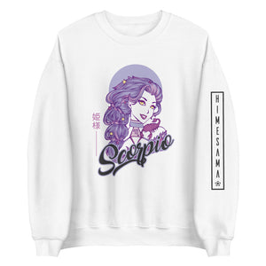 Sweatshirt blanc signe astrologique scorpion