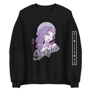 Sweatshirt noir signe astrologique scorpion