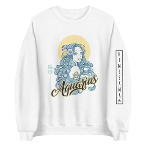 Sweatshirt blanc signe astrologique verseau