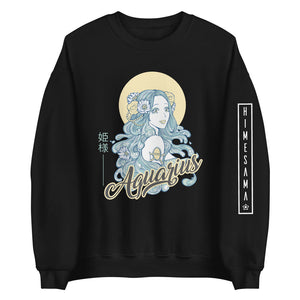 Sweatshirt noir signe astrologique verseau