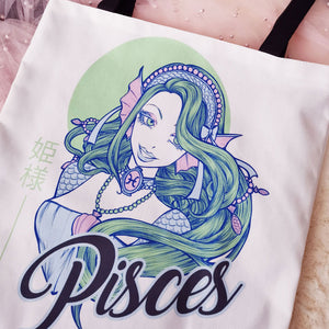 Tote bag signe astrologique poisson