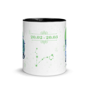 Mug coloré signe astrologique poisson