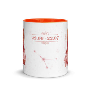 Colored mug zodiac sign cancer