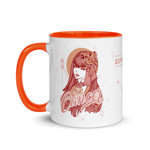 Colored mug zodiac sign cancer