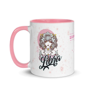Colored mug zodiac sign libra