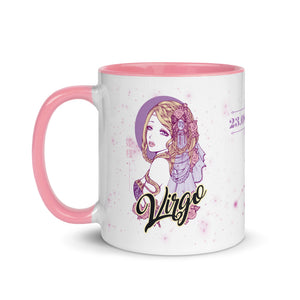 Colored mug zodiac sign virgo